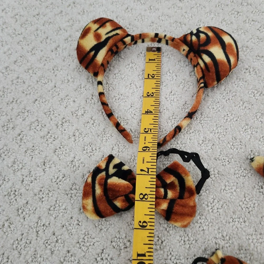 Tiger Costume Accessory Set Headband Ears Bow Tie Tail NEW
